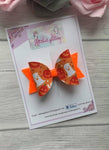 Ghost and pumpkin bow