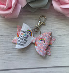 Rainbow of hope keyring