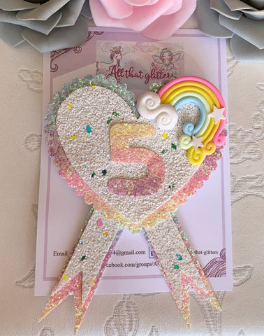 Pastel Rainbow birthday badge