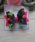 Neon Halloween bow